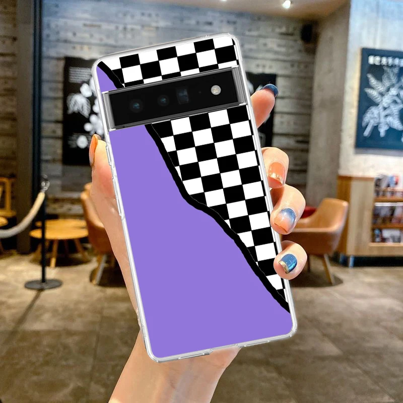 Chessboard Art Soft Clear TPU Transparent Phone Case