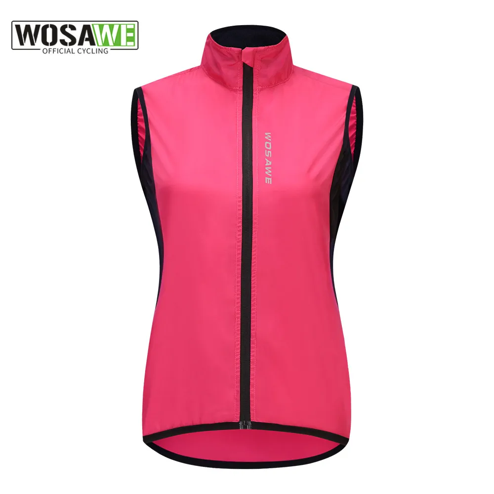 Wosawe Women's Cycling Vest Windproof Sleeveless Reflective Mtb Bike