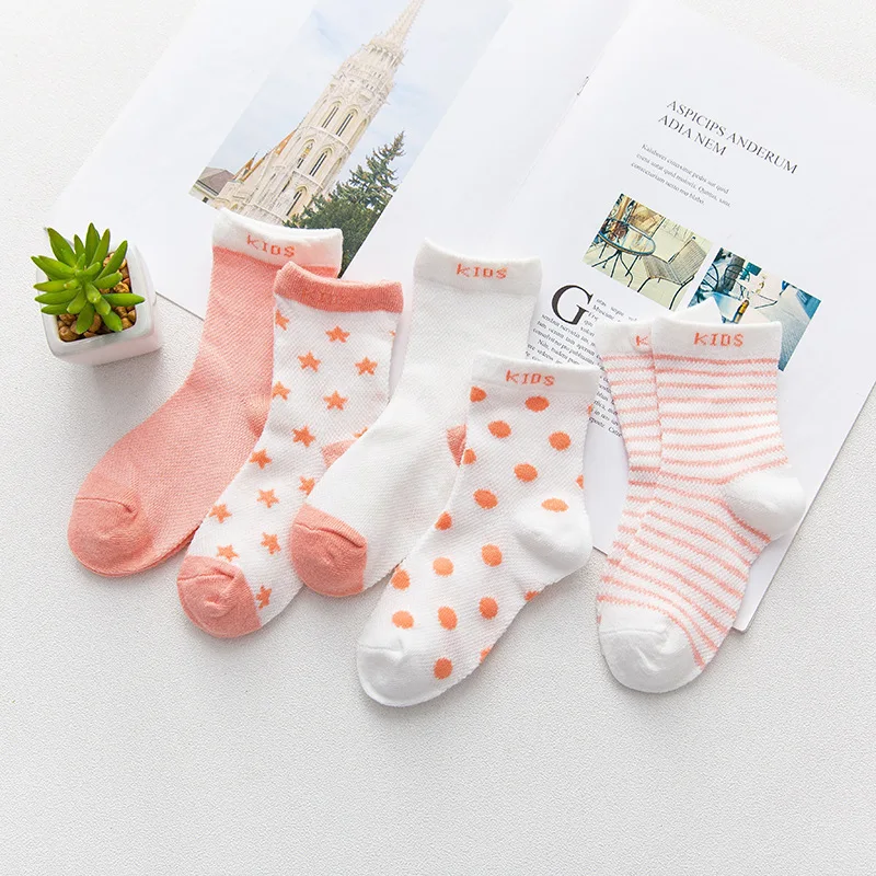 5 Pairs/lot 0 to 7 Years Spring Summer Thin Mesh Socks for Girls Boys Cute Animal Children's Thin Sock Baby Newborn Short Socks childrens socks