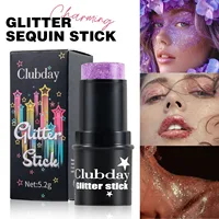 Green Sequins Glitter Gel Stick Multi-purpose Nail Hair Face Body Glitter Balm Flash Loose Sequins Cream Festival Stage Makeup 2