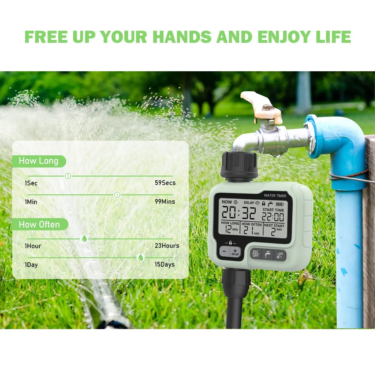 automatic watering pump controller: hct-322 digital irrigation timer