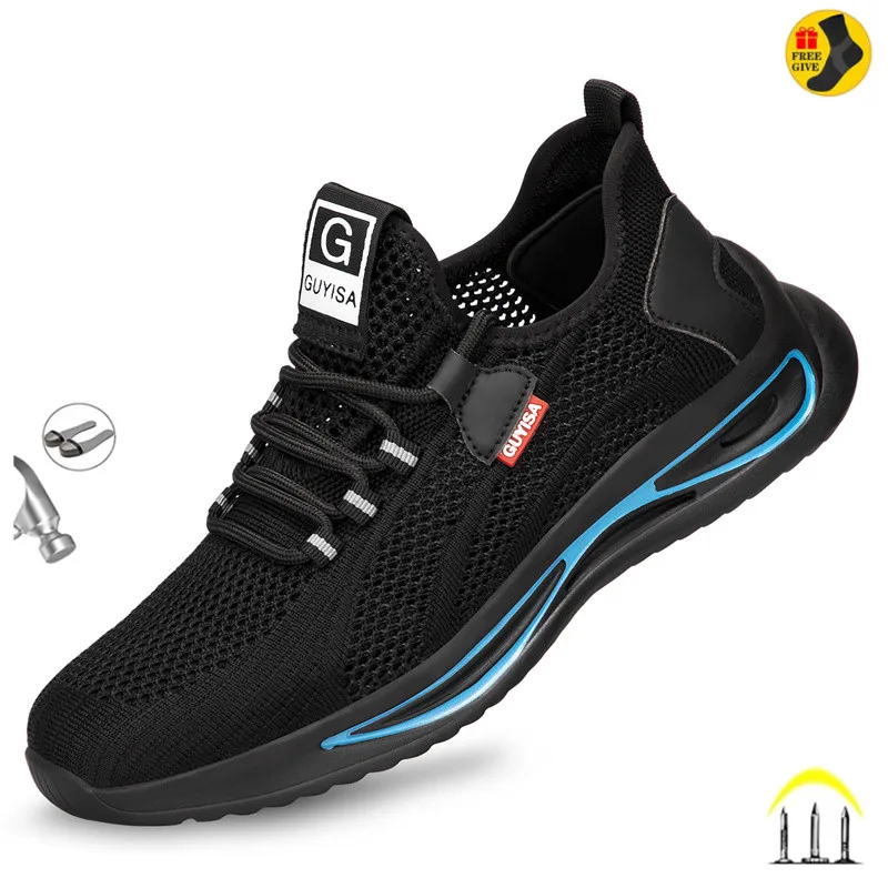 Breathable Summer Men Safety Working Shoes Staleneus Waterproof