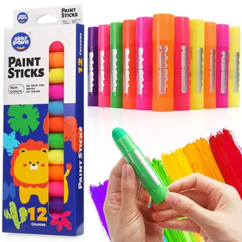 Set di 12 Pastelli a Cera Color Macaron, Fluorescenti e ad Asciugatura Rapida, Morbidi Bastoncini per Pittura a Olio per Bambini, Disegno Fai-da-Te e Graffiti