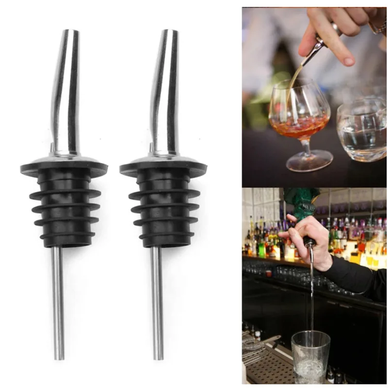 Stainless Steel Wine Cocktail Pourer Dispenser Alcohol Quantitative Liquor Pouring Device Home Bar Accessories 1/5PCS Wine Pourer
