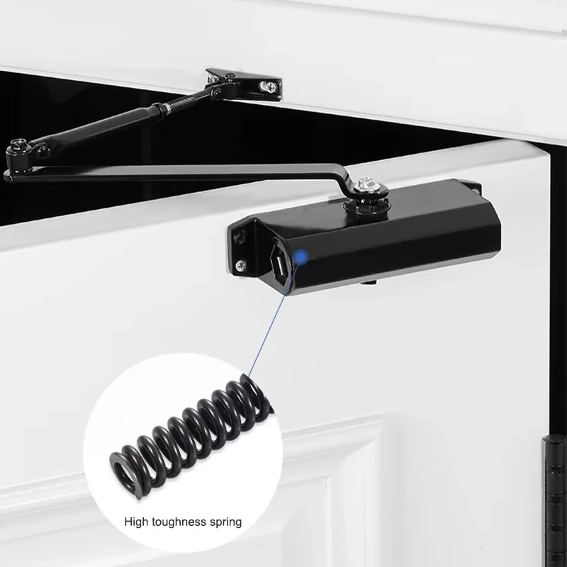Door Closer GSTARAM Hydraulic Buffer Door Closer 25KG To 80KG Adjustable Speed Door Closing Equipment Mute Soft Closing Hardware