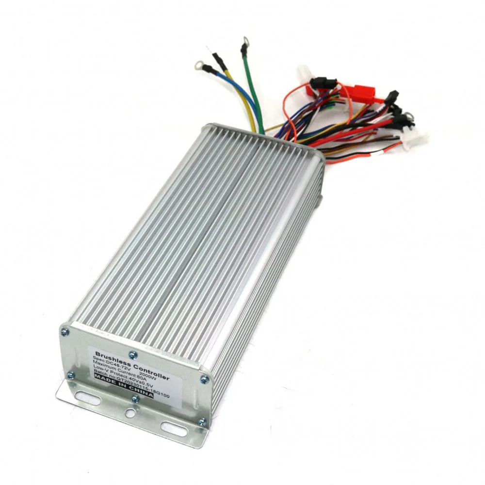 48V/60V/72V Electric Bike Brushless Motor Controller 55A 2000W High Power DC Dual-mode Electric Vehicle Brushless Controller