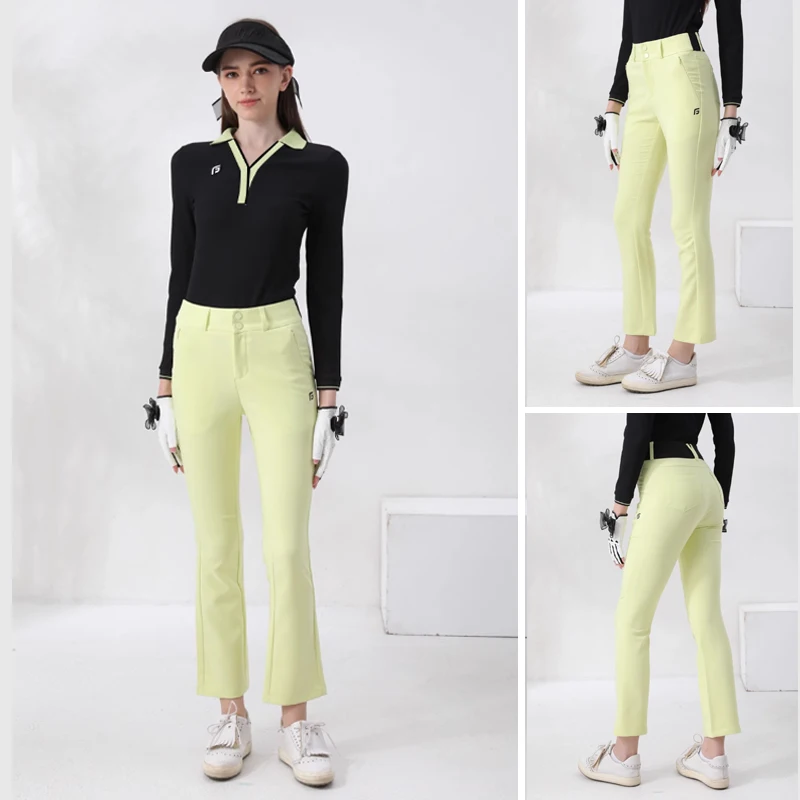 Spring/fall Golf Apparel Women's Long Sleeve V-collar T-shirt Skirt Tennis Suit Ladies Sports Slim Tops Fashion Golf Set