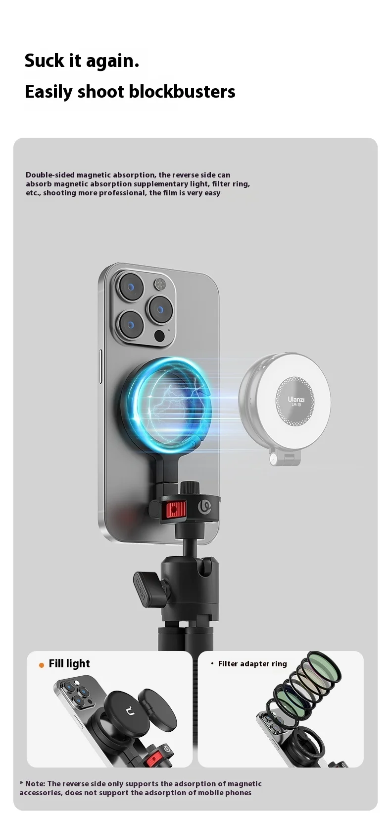 Ulanzi MT30 Tripod Magnetic Flexible 360° description image 7