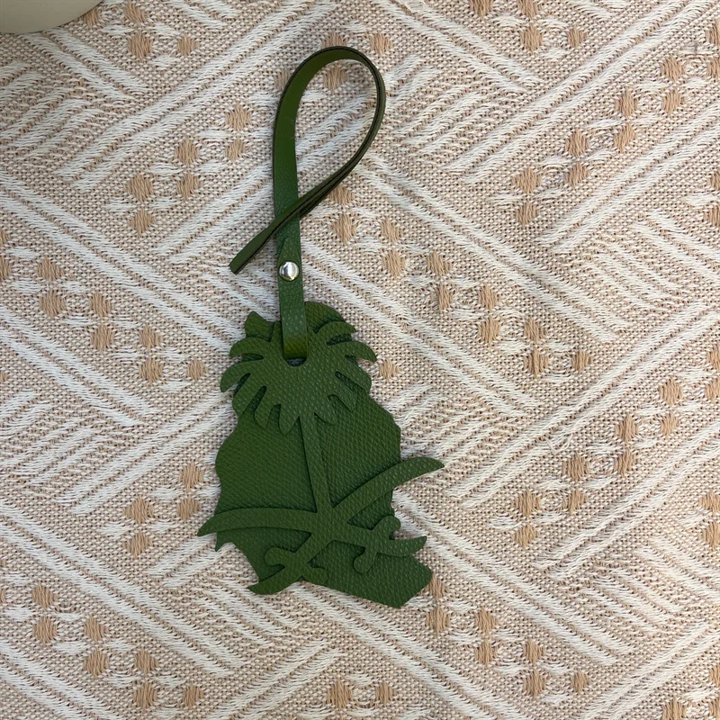 New Custom Name PU leather map coconut tree car pe...