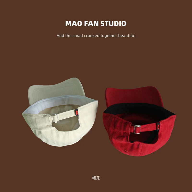 Brown Peaked Cap Men's and Women's Summer Fashion Casual American Retro Soft Top Baseball Cap Small Sun Protection Hat 3
