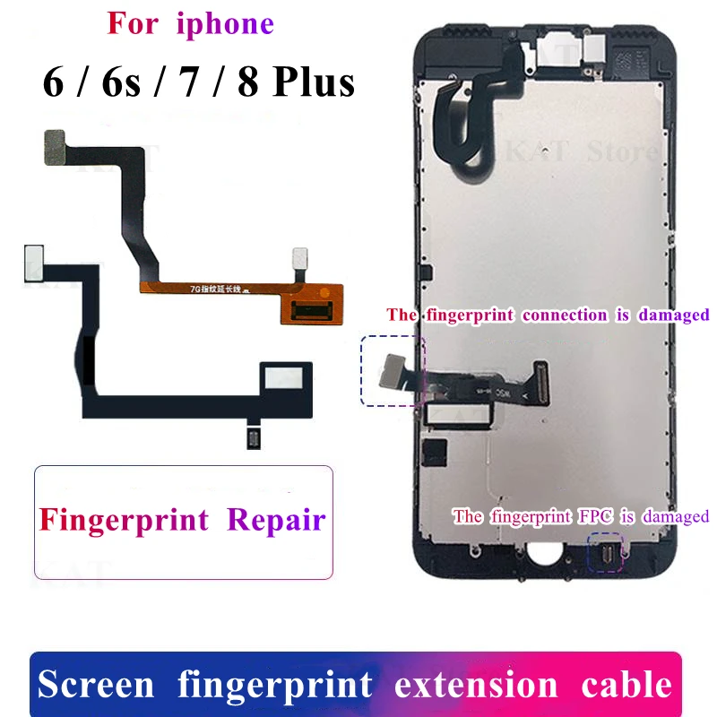 5Pcs Home Touch ID Button Main Board Flex Cable Ribbon Repair For
