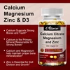 Calcium Magnesium Zinc Capsules with Vitamin D3 for Strong Bones & Nervous System Health & Promotes Cell Growth