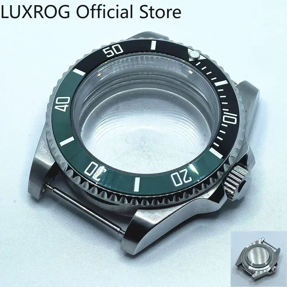 Stainless Steel 40MM Black Blue Ceramic Insert Watch Case