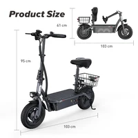 Trottinette électrique iScooter F3 - Moteur 1000W - Batterie 48V 13AH - Vitesse maximale ​ ​ 45 km/h - Roues de 10 pouces - Avec panier de rangement 5