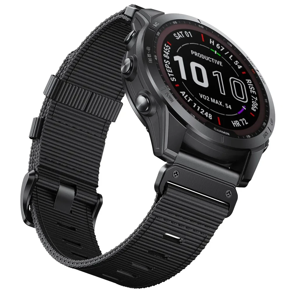 Nylon Sports Watch Band with Quick Release - 26mm & 22mm Strap