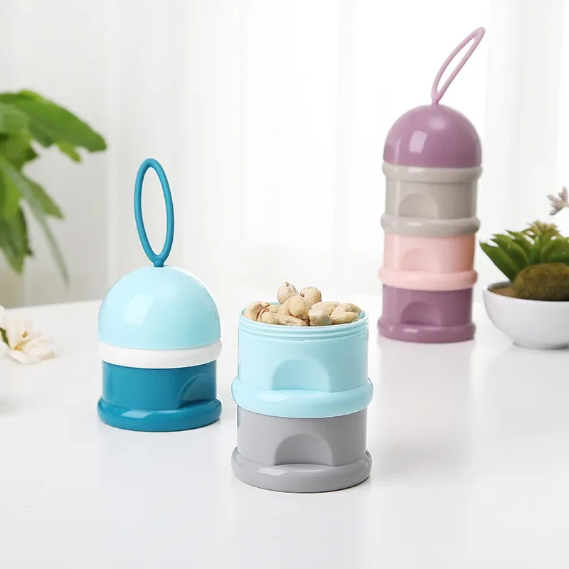 3 layers Baby Food Storage Box Toddle Kids Formula Milk Powder Container Portable baby bottle Essential Cereal Boxes baby stuff