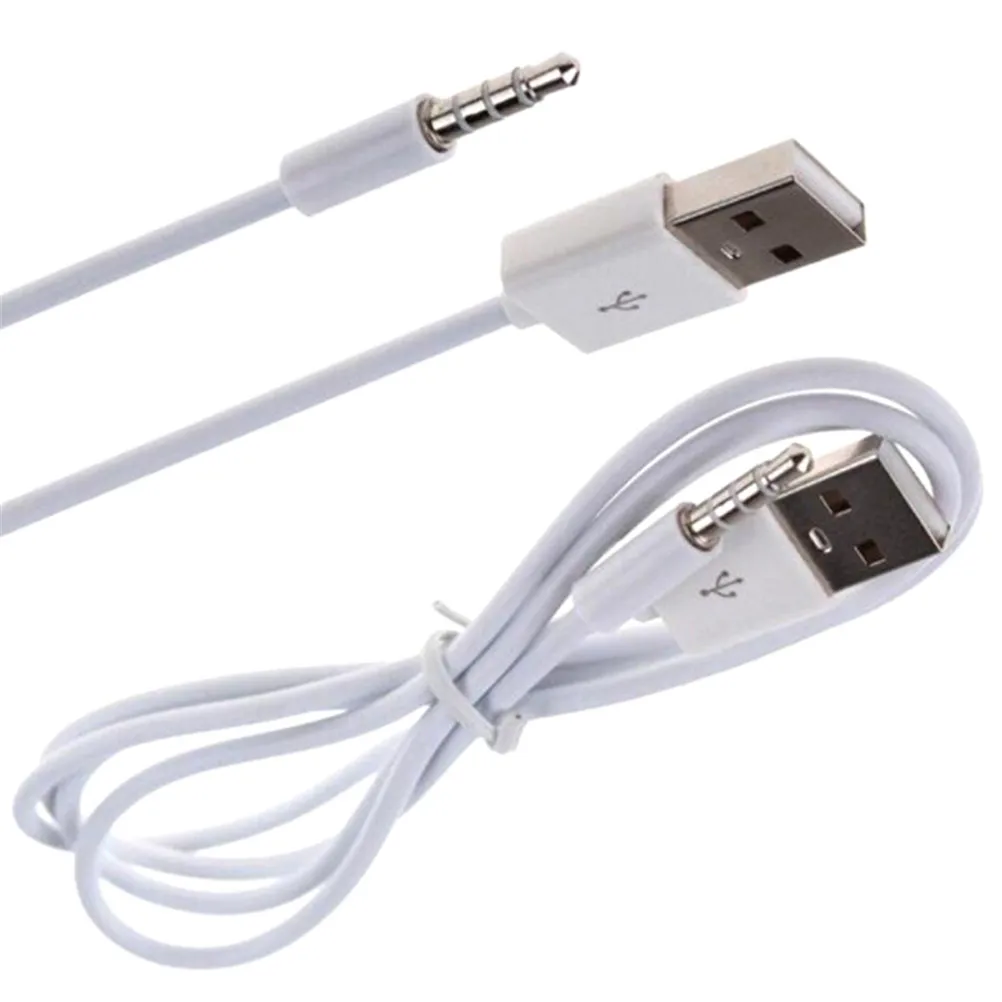 

3.3ft 3.5mm AUX Audio Plug Jack To USB 2.0 Male Charging Cable For MP3 New High Quality USB Charging Adapter Cable Data Cable