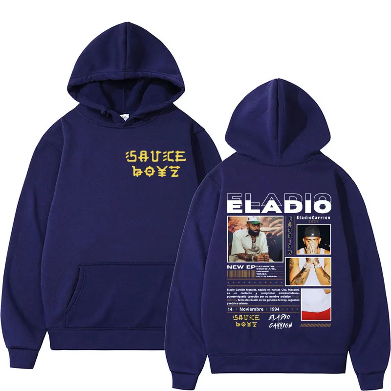 Rapper Eladio Carrion Graphic Printed Hoodie Men Women Fashion Hip Hop Trending Sweatshirt Pullovers High Quality Casual Hoodies 2