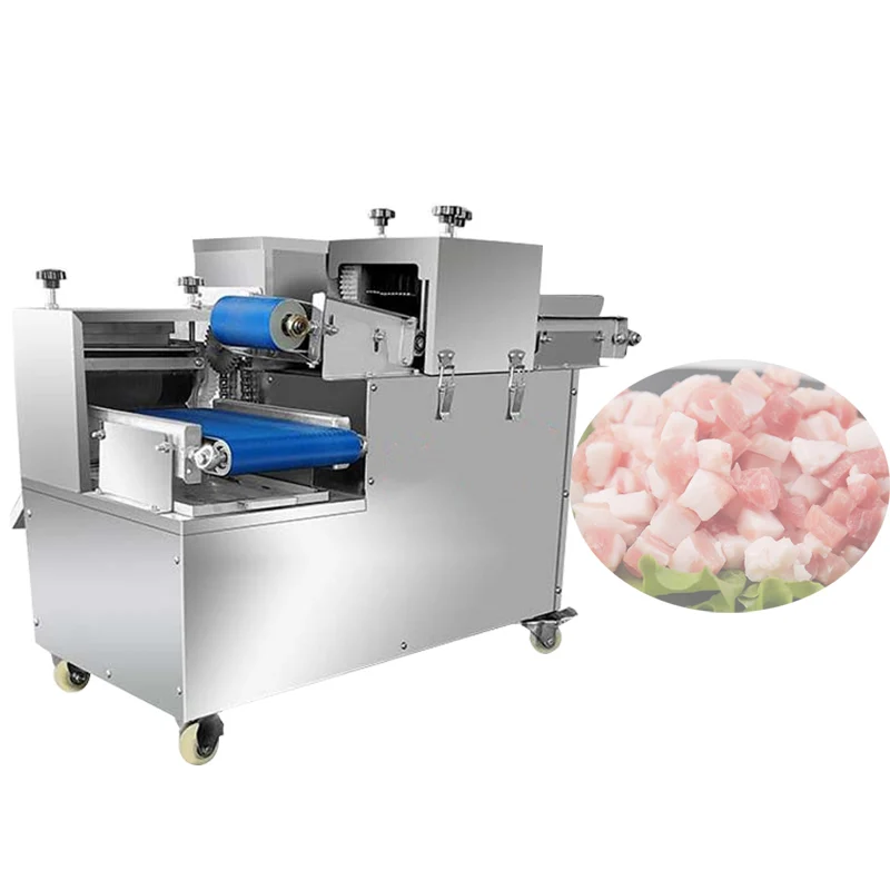 

Automatic Meat Dicing Machine Automatic Meat Cutter For Pork Beef Chicken Breast Meat Strip Dicing Machine