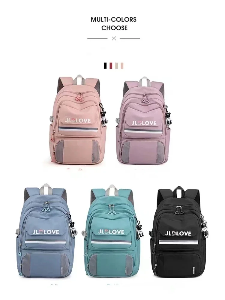 Schoolbag New Korean Version of Pretty Girl Backpack Waterproof Outdoor Travel  Computer Bag  Burden-reducing  Book Bag