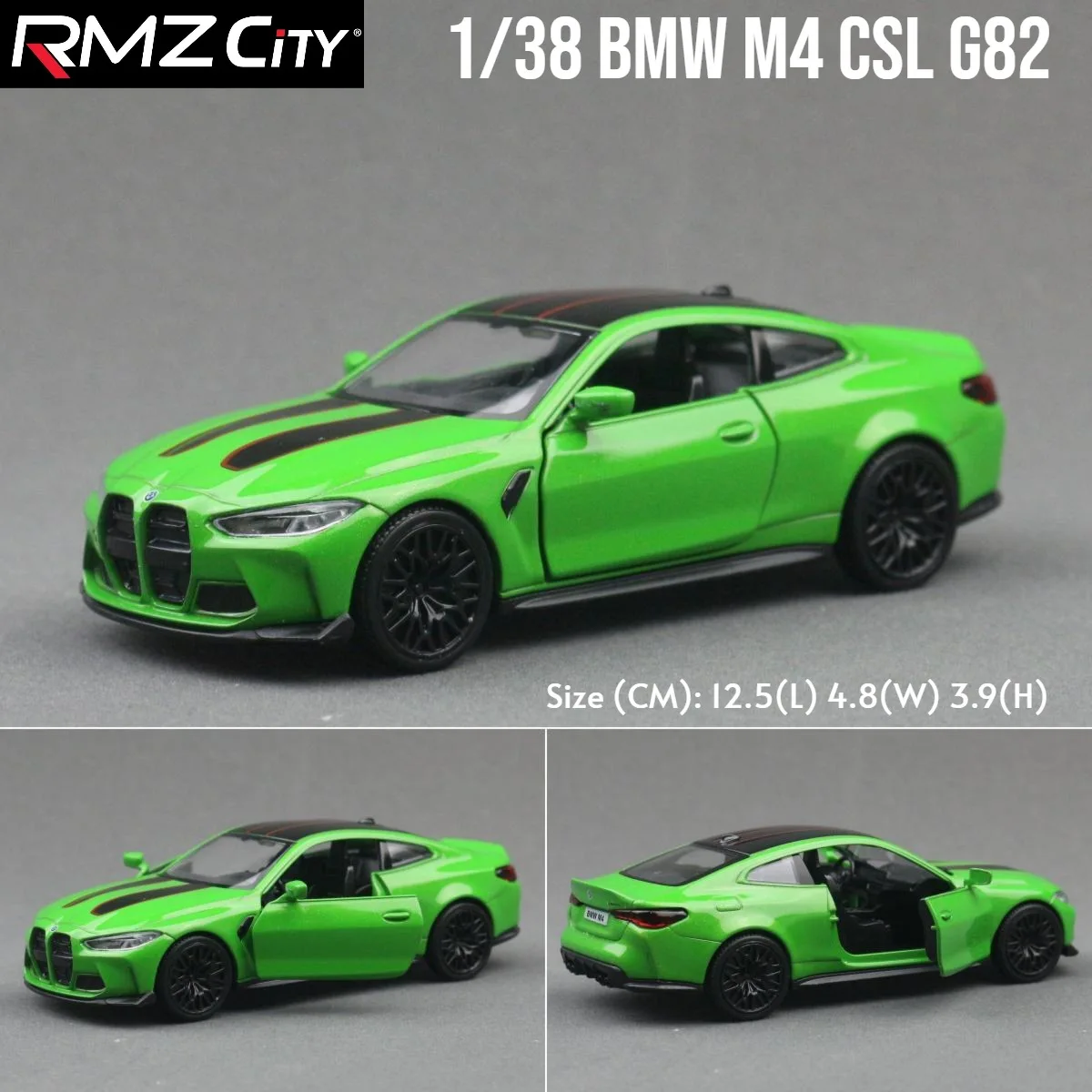 1:38 스케일 BMW M4 CSL 다이캐스트 합금&플라스틱 모델카