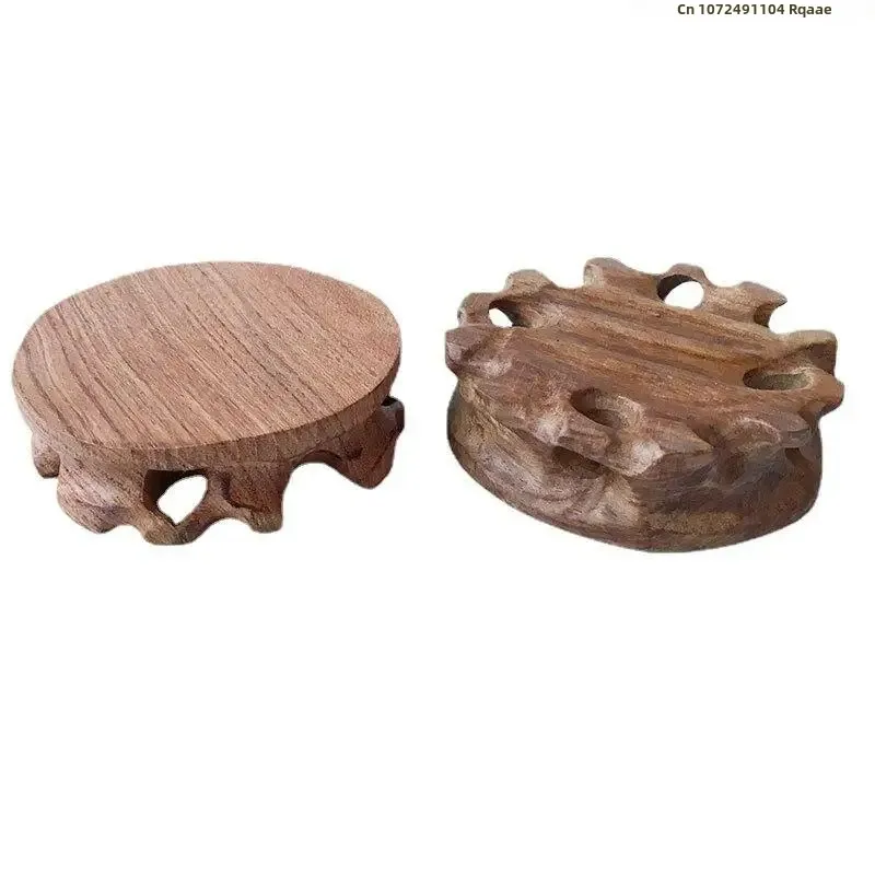 Mini Wooden Plant Shelf Flower Pot Sorting Table Log Lathe Plant Scaffold Flowerpot Holder Standing Flower Base Tea Set Pedestal