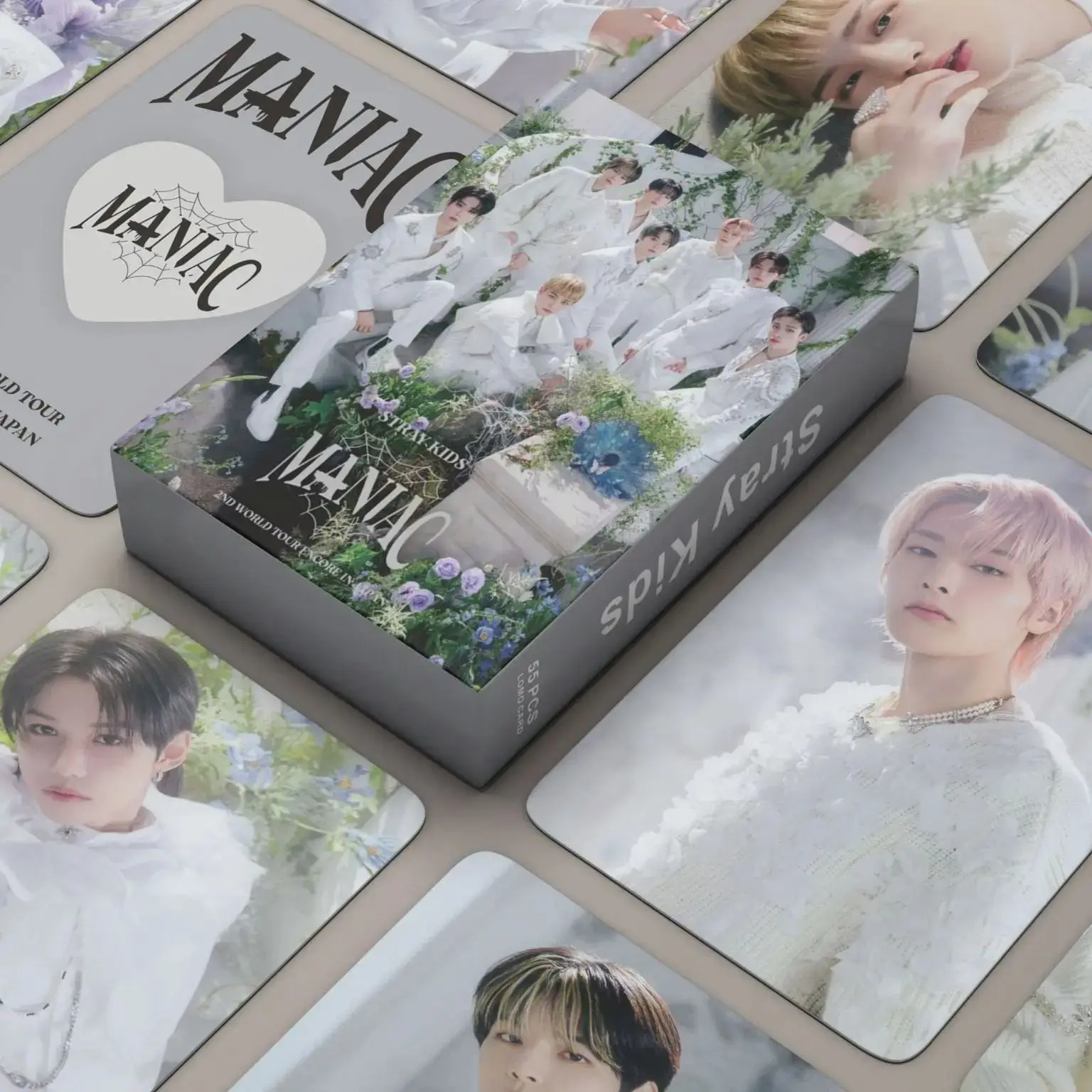 

55pcs/set Kpop Stray Kids Hyunjin MANIAC JAPAN ENCORE New Album Lomo Cards High Quality HD Side Print Photo Cards Straykids