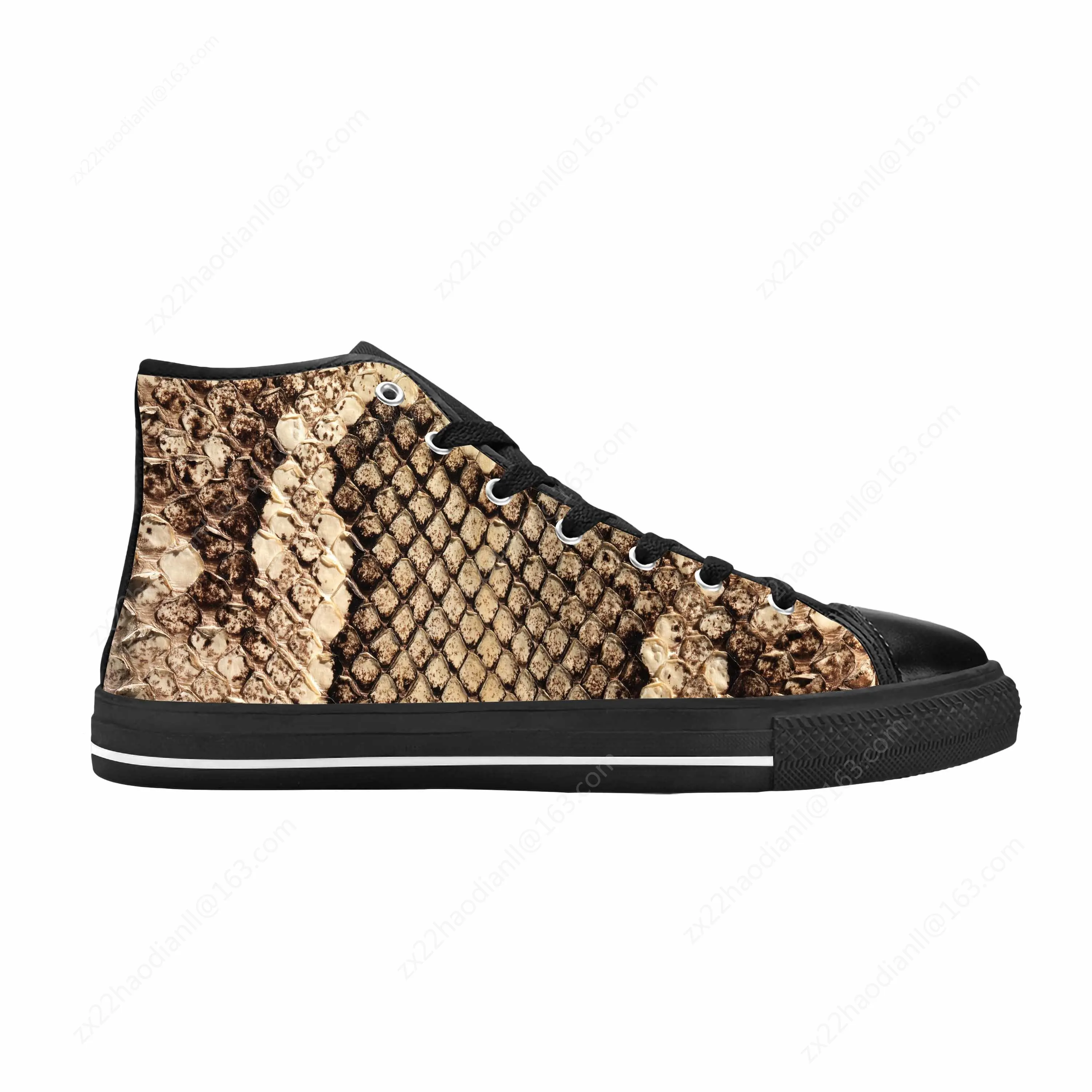 Snake Skin Scales Snakeskin Print Pattern Fashion Casual Cloth Shoes High Top Comfortable Breathable 3D Print Men Women Sneakers