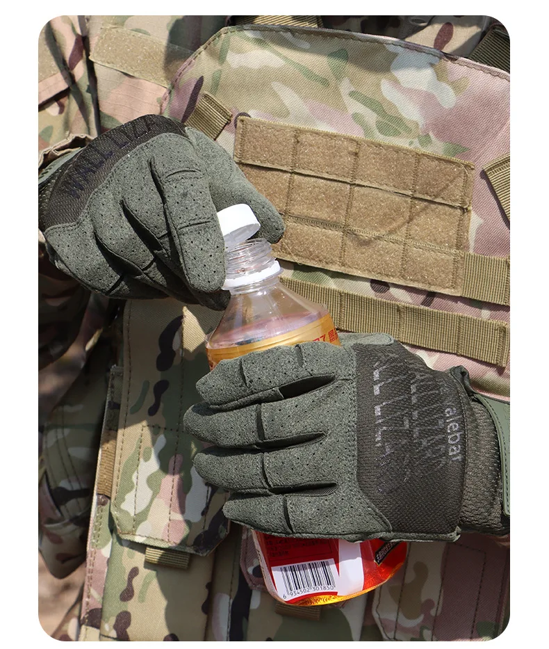 Description Picture 4 of itemTactical Airsoft Gloves Shooting Multicam Full Finger Gloves Hiking Climbing Anti-Skid Work Touch Screen Mittens