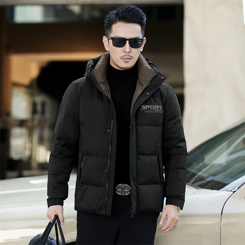thumbnail image 1 of Ropa de diseñador para hombre, chaqueta corta de lujo con relleno de pato para hombre, chaqueta acolchada para hombre, ropa para el frío, abrigo nuevo de invierno 2024 para hombre, 1 of 4
