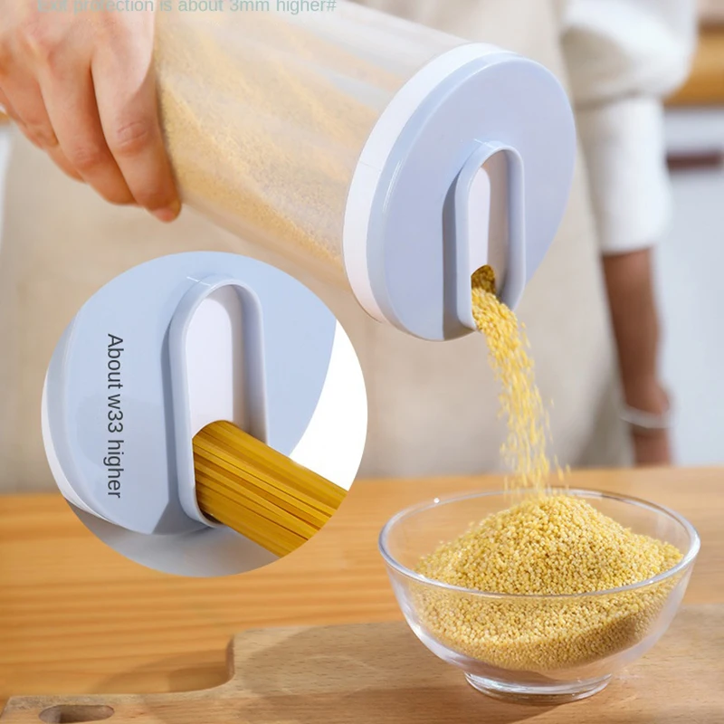 

Straight Kitchen Storage Tank Grains And Cereals Tank Sealing Tank Storage Fresh-keeping Box Quantitative Noodle Box Plastic