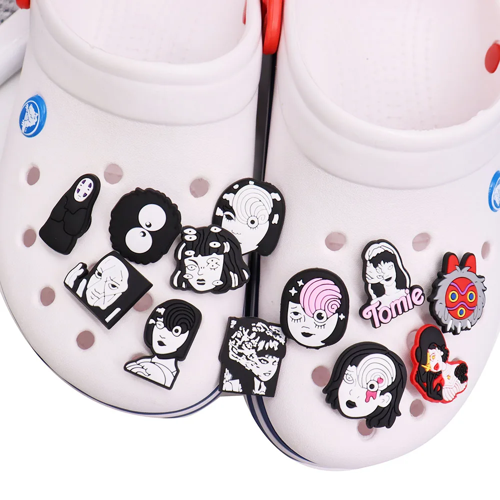 

50Pcs Sexy Girls Japan Animation Terrible Styles PVC Shoe Charms Shoes Accessories Decoration Fit Buckle Croc Jibz Kids Gifts