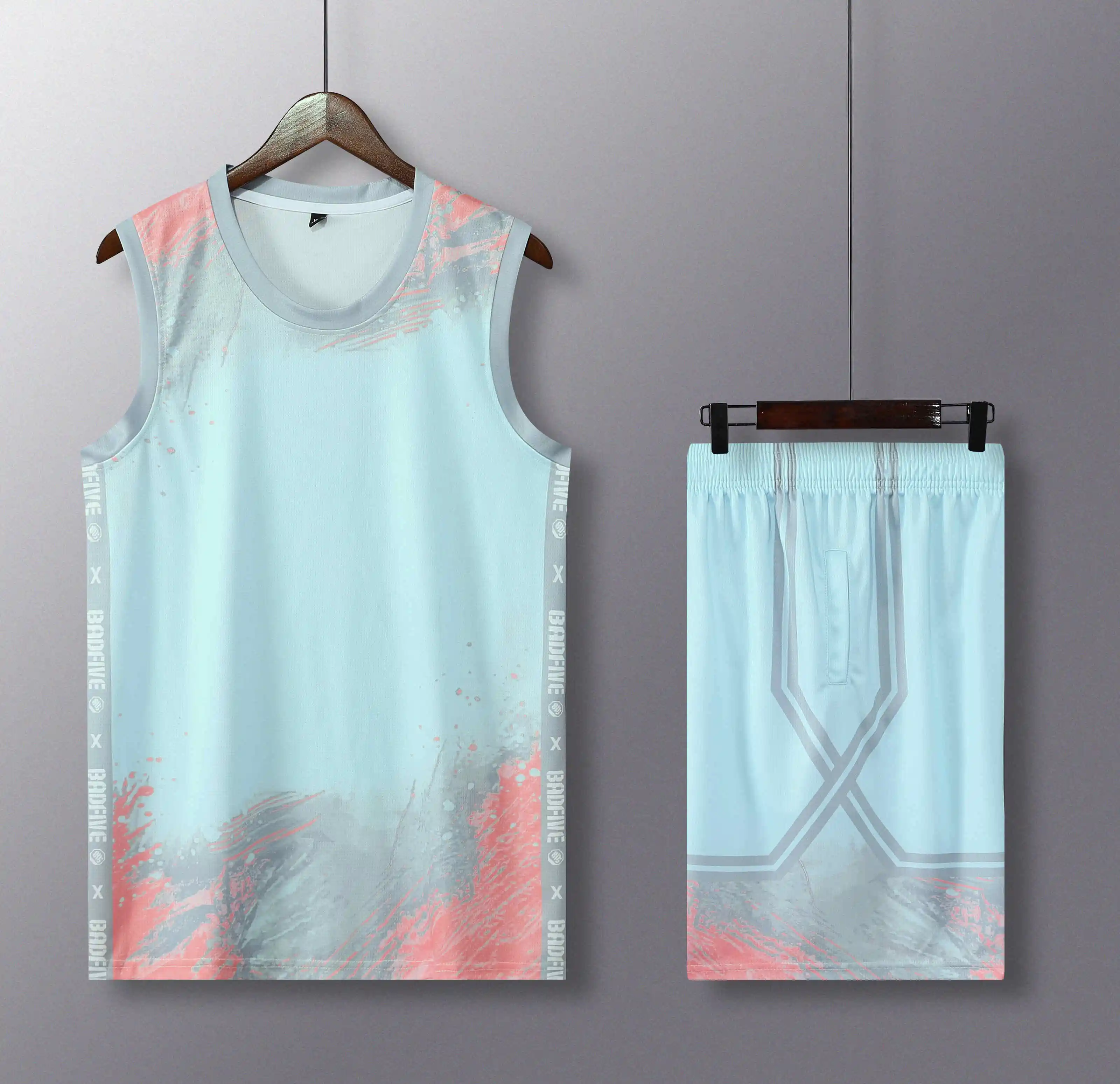 Men Sports Suit Basketball Training Clothes 24/25 Men's Kit Jerseys