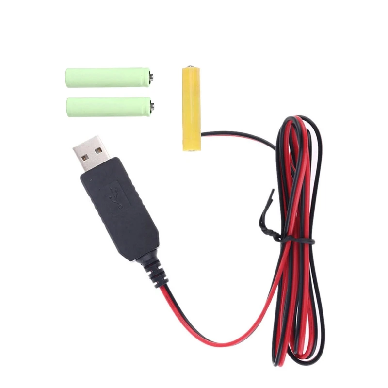 

USB 5V 2A to 4.5V1A Power Cable Eliminators Line Replace 3x 1.5V LR03 AAA Batteries for Toy Remote