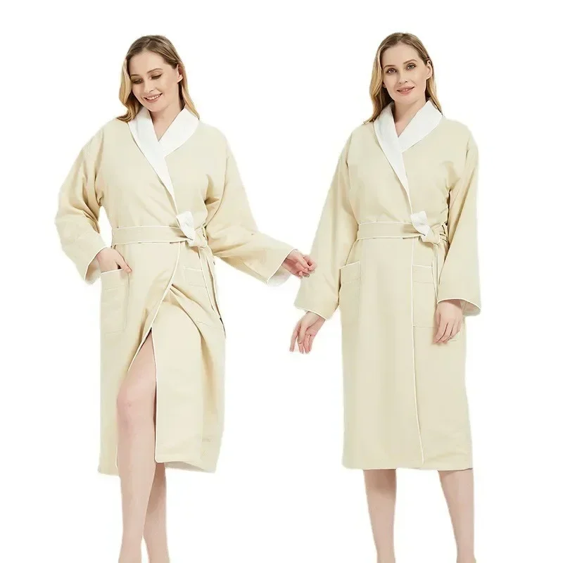 

Five-star hotel bathrobe double-layer composite thickened hot spring yukata homestay pajama hotel bathrobe manufacturer logo
