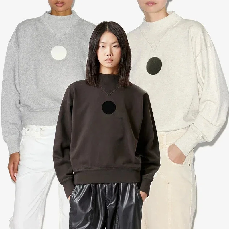 Winter New Women's Clothing North American Niche IS Classic Flocking Stand-up Collar Cotton European Beautiful Women's Sweater