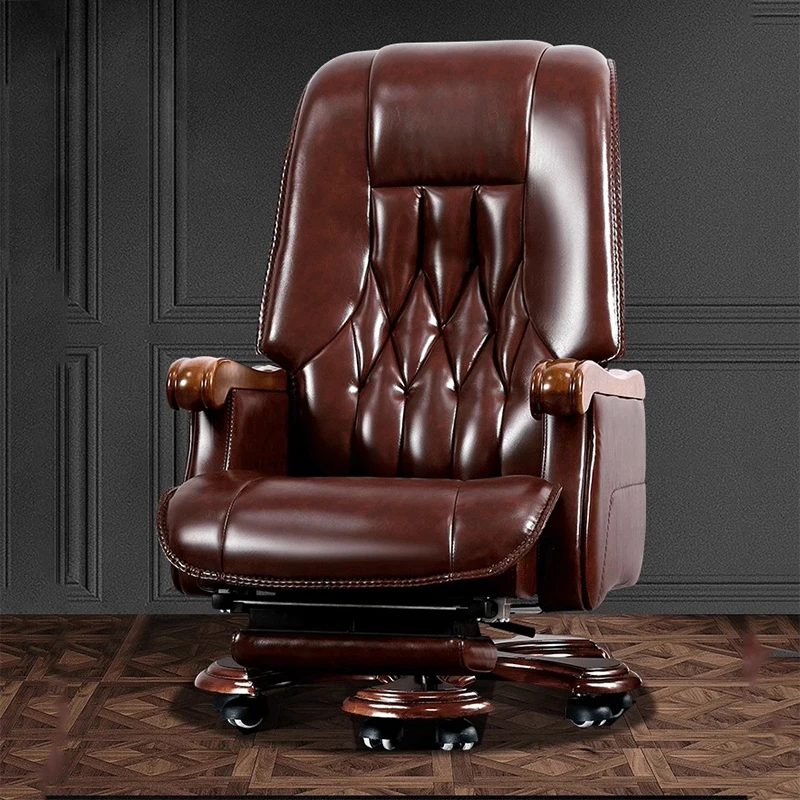 Recliner Vanity Office Chair Leather Rolling Cushion Swivel Office Chair Massage Cadeira Para Escritorio Furniture Bedroom