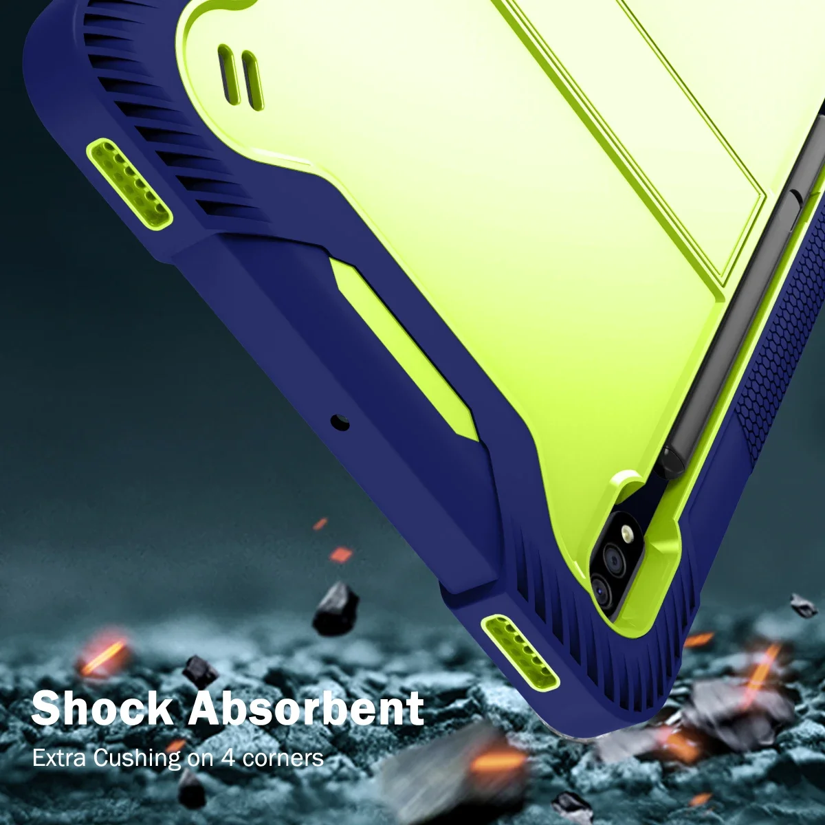 Armadura para Samsung Galaxy Tab Heavy Duty Suporte de Silicone Capa Prova de Choque 12.4 s9 11 s8 Ultra 14.6 X900 Case - Imagem 4
