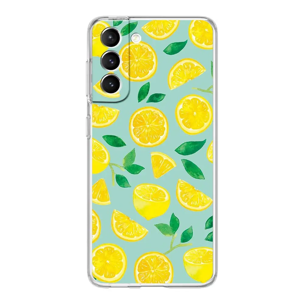 Mediterranean Lemon Clear Silicone Phone Case