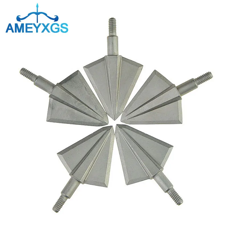 

6/12pcs Archery 2 Fixed Blade Broadhead 17-4PH Arrowhead Solid Wide Head Blade for Outdoor Hunting Training Shooting Accessories