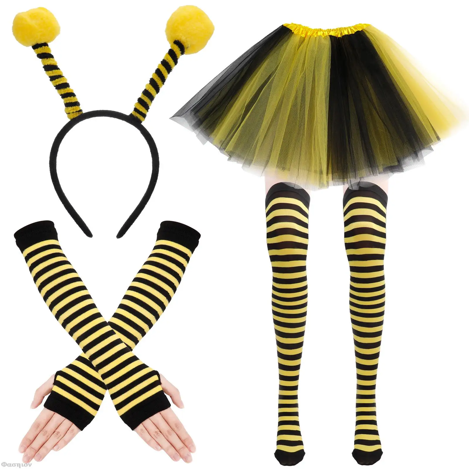 4PCS Yellow Bee Role Play Costume Women kindergarten School Performance Kit  Story Telling Cosplay Clothes Headband Tutu Skirt - AliExpress