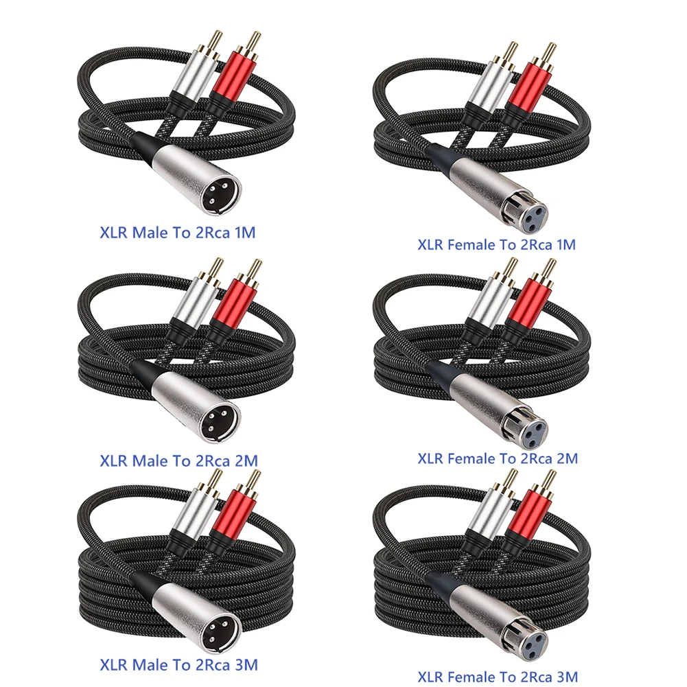  XLR to 2 RCA Y ø ̺, ׷  ȣ  ̺ , Ŭ  ȣ ӱ