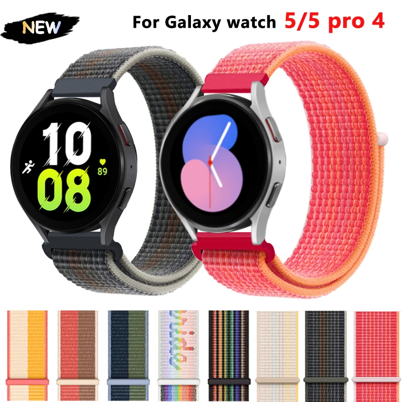20mm Nylonband fir Samsung Galaxy Watch 5/Pro 45mm 44mm/Active 2/22 Bracelet Huawei GT 2/3 Galaxy Watch 4/Classic 46mm 40 Band_voghion.com