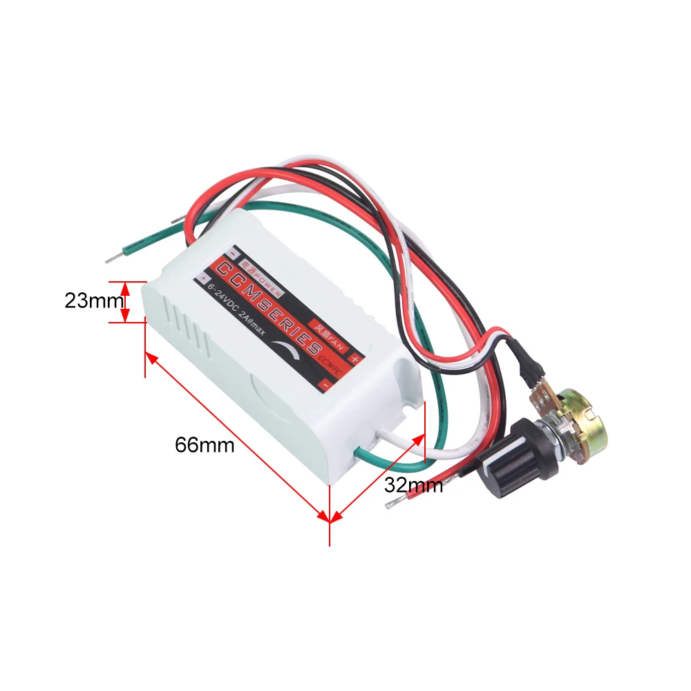 PWM Adjustable Motor Speed Controller DC 5V/12V/24V 1A Motor Governor Speed Regulator for Brushless Fan/LED/Water Pump