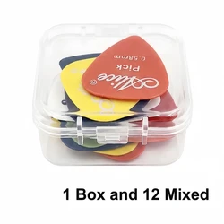 Vibrant Multicolor Premium ABS Guitar Picks Assortment (50/100 Pieces) (1 Box and 12 mixed)