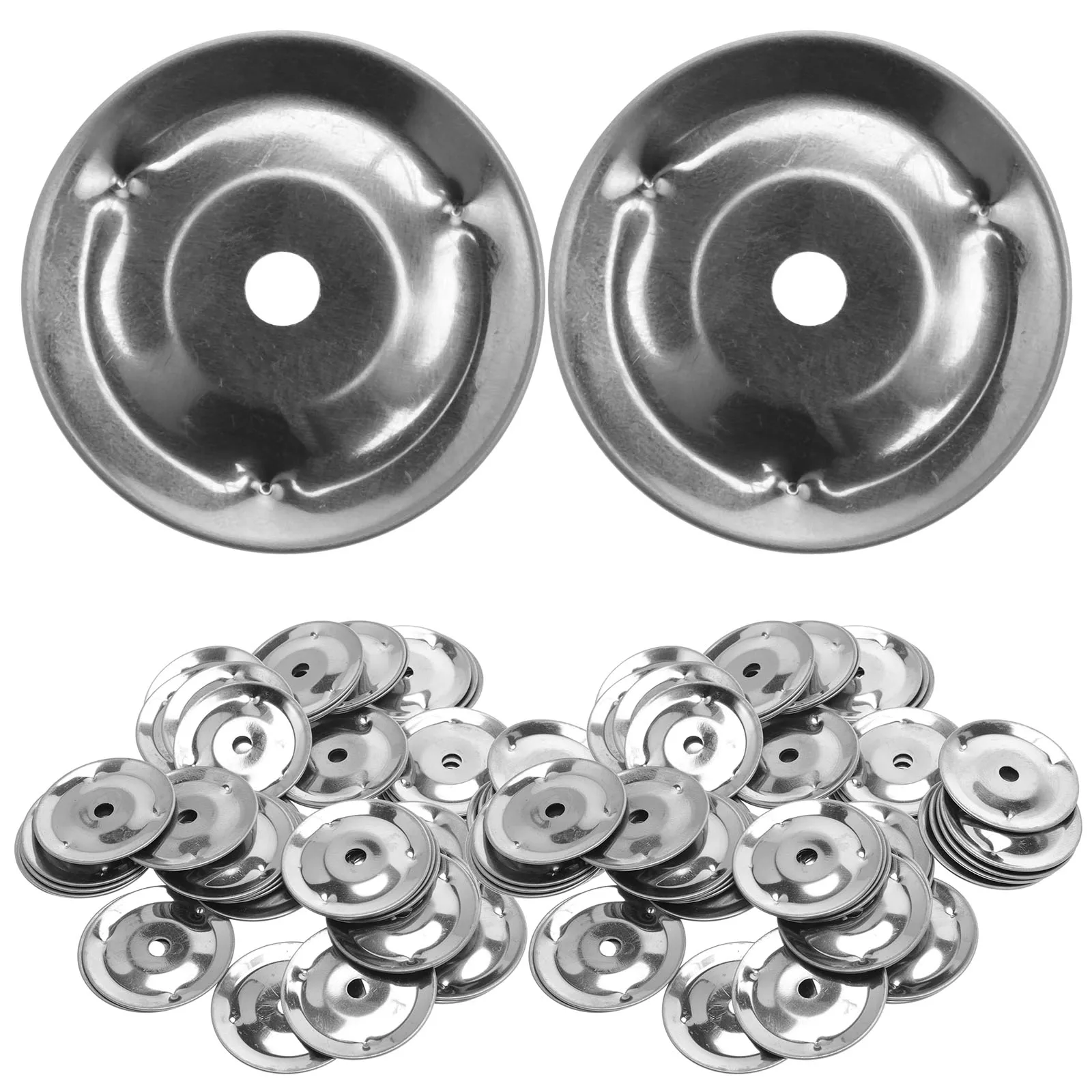 

50pcs Single Ring Percussion Cymbals Percussion Tambourine Bell Rings Jingle Effect Ring Cymbals Drum Cymbal Companions