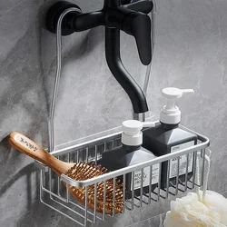 Sleek Aluminum Shower Shelf & Bathroom Organizer (White)