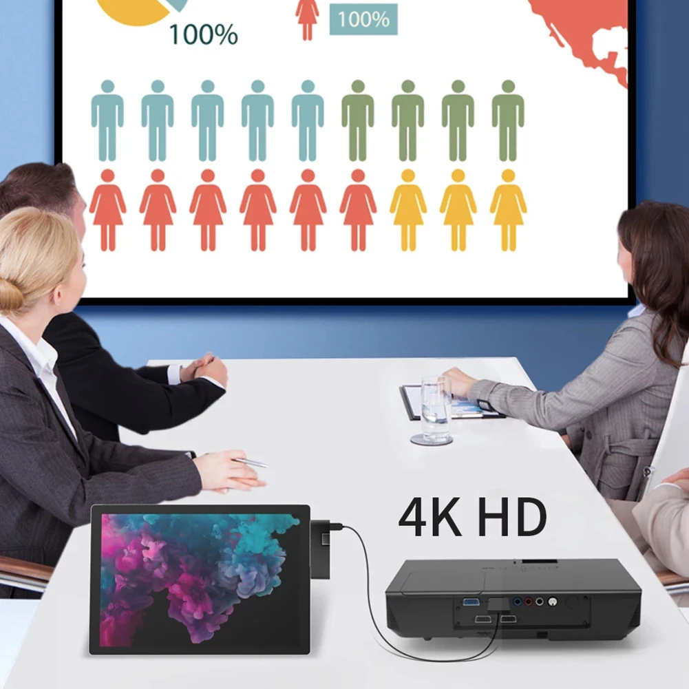 For Microsoft Surface Pro 4/5/6 Docking Station Hub Multifunction Converter With 4K HDMI Compatible RJ45 USB3.1 SD/TF Card Ports