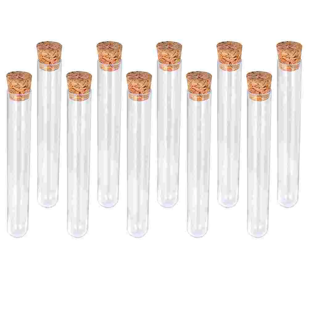 

24 Pcs Cork Test Tube Jewlery Making for Scientific Container Laboratory Equipment Experiment Plastic Containers Storage