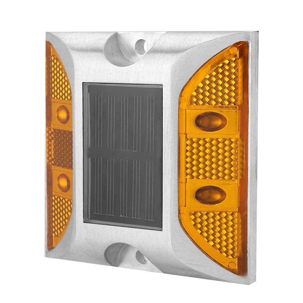 Popular Square High Brightness Ip68 Flashing or Always-on Traffic Marker Light Reflective Aluminum Led Cat Eye Solar Road Stud
